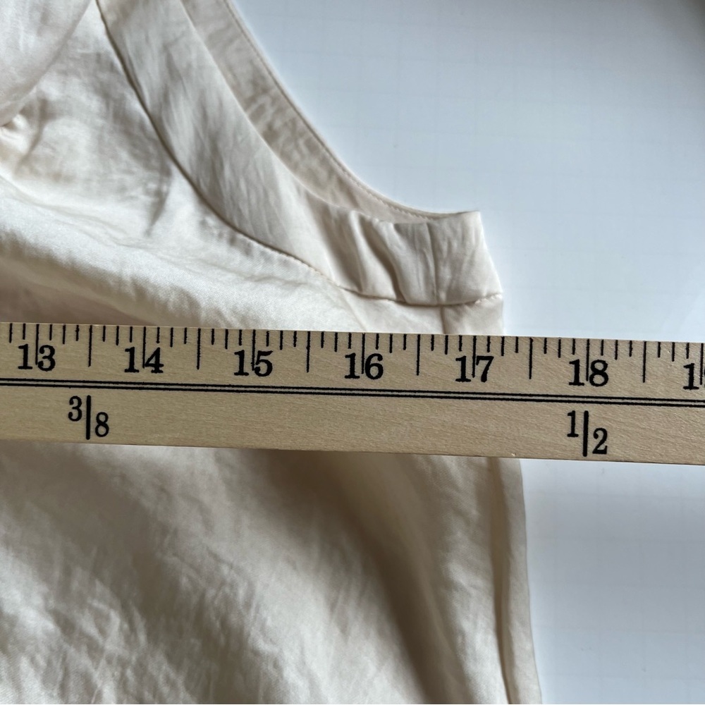 Talbots Cream Ruched Blouse - Picture 11 of 12